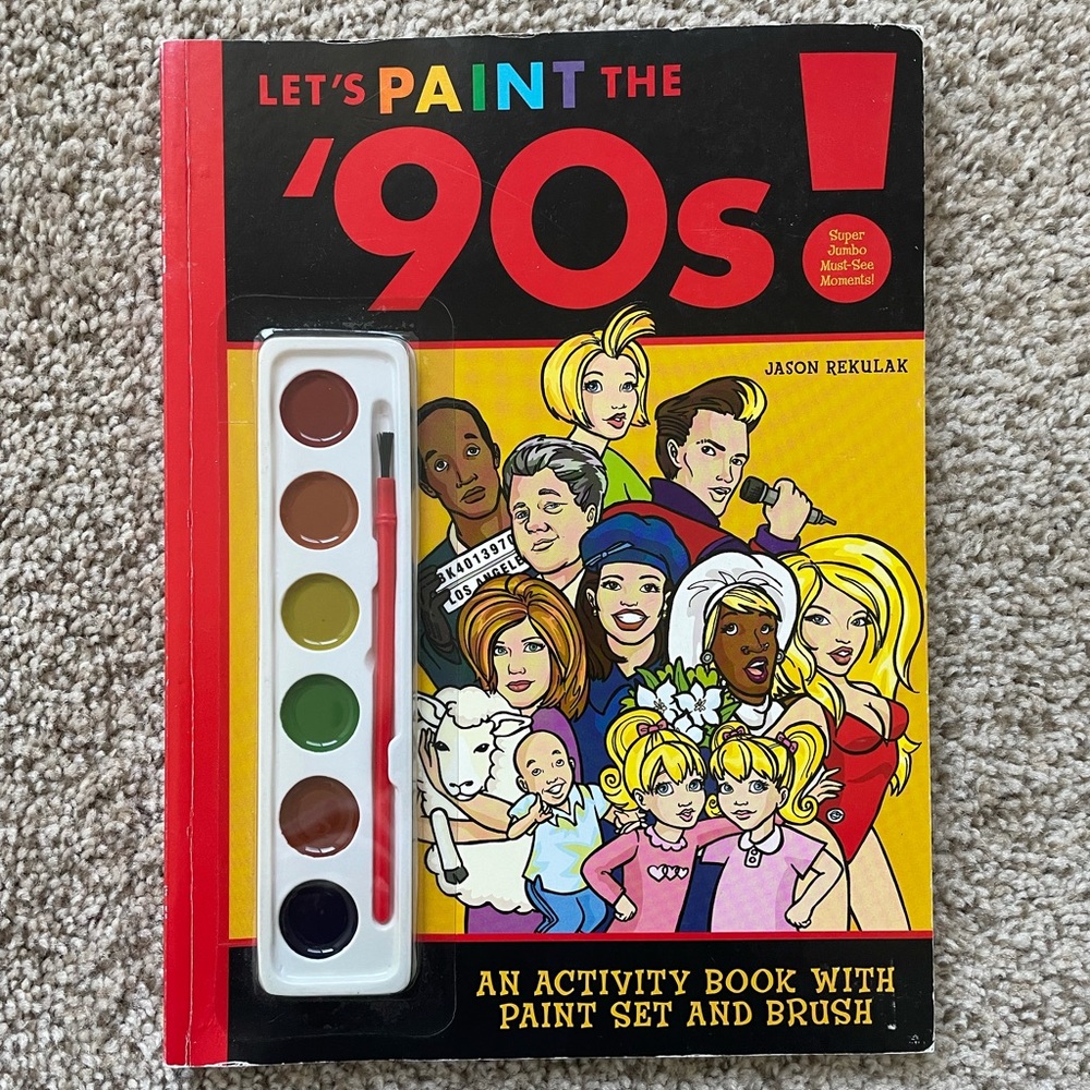 NWT Let’s Paint the 90’s! Activity Book